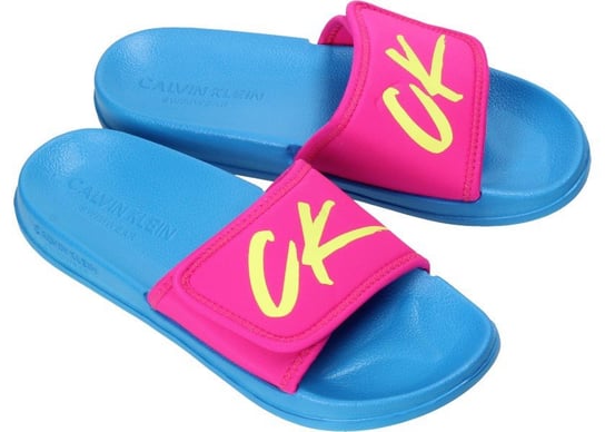 Calvin Klein Klapki KW0KW01028 35/36 Velcro Slide Calvin Klein