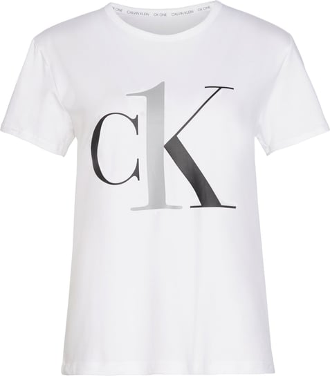 CALVIN KLEIN KOSZULKA DAMSKA T-SHIRT S/S CREW NECK WHITE 000QS6436E 1XP  XS Calvin Klein