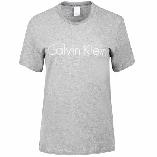 CALVIN KLEIN KOSZULKA DAMSKA T-SHIRT SS NECK CREW GRAY 000QS6105E XS9 - Rozmiar: S Calvin Klein