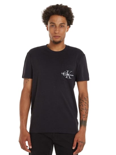 Calvin Klein Koszulka Męska T-Shirt Monologo Pocket Tee Black J30J320856 Beh  Xl Calvin Klein