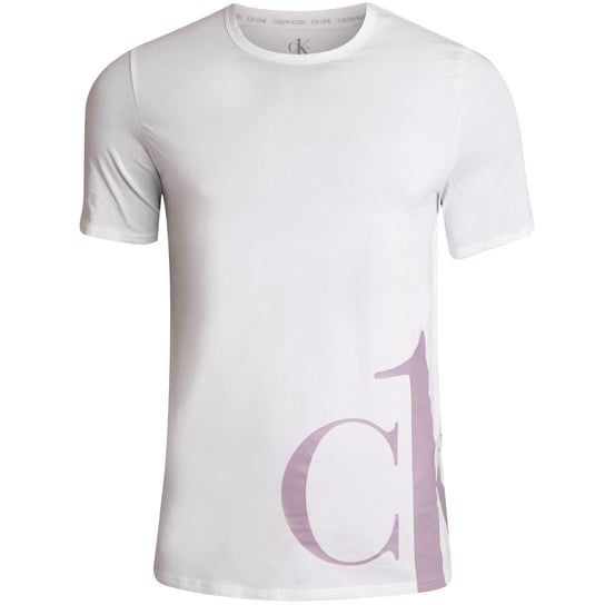 Calvin Klein Koszulka Męska T-Shirt S/S Crew Neck Biała 000Nm1904E 6Oa L Calvin Klein