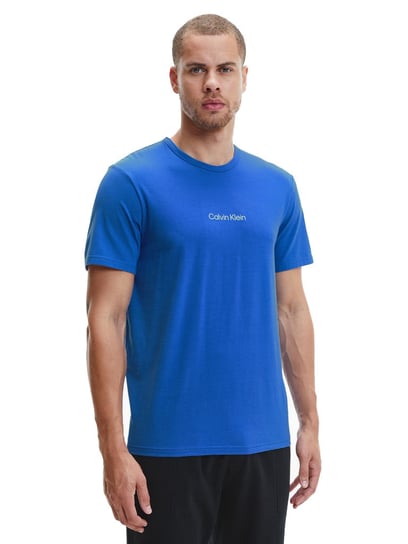 Calvin Klein Koszulka Męska T-Shirt S/S Crew Neck Blue 000Nm2170E C6M S Calvin Klein