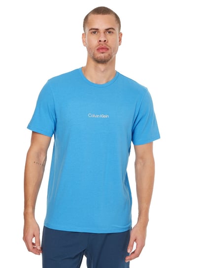 Calvin Klein Koszulka Męska T-Shirt S/S Crew Neck Light Blue 000Nm2170E Cy0 L Calvin Klein