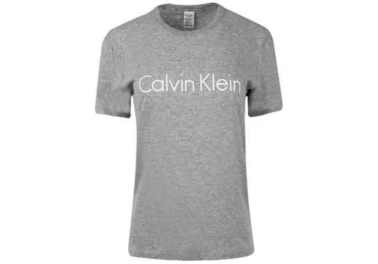CALVIN  KLEIN KOSZULKA T-SHIRT SS NECK CREW GREY QS6105E 020 - Rozmiar: S Calvin Klein