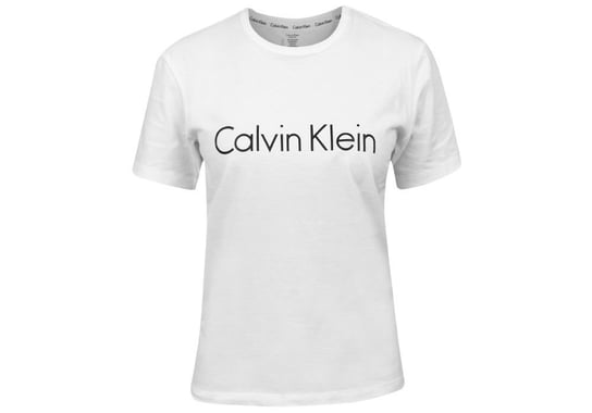 CALVIN  KLEIN KOSZULKA T-SHIRT SS NECK CREW WHITE QS6105E 100 - Rozmiar: S Calvin Klein
