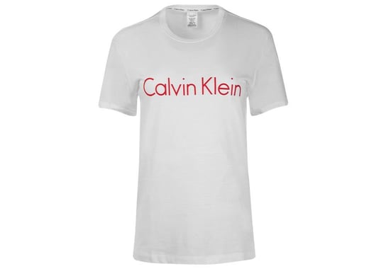 CALVIN  KLEIN KOSZULKA T-SHIRT SS NECK CREW WHITE QS6105E SWI - Rozmiar: L Calvin Klein