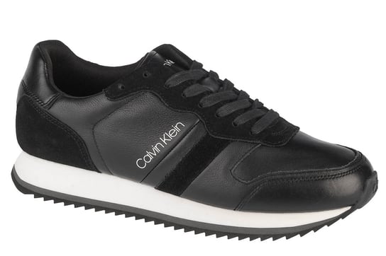 Calvin Klein Low Top Lace Up Lth HM0HM00287-BAX, męskie sneakersy, czarne, rozmiar 42 Calvin Klein