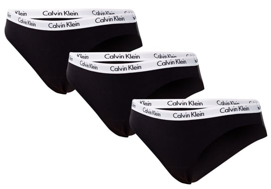 CALVIN  KLEIN MAJTKI DAMSKIE BIKINI 3 PARY BLACK QD3588E-001 - Rozmiar: L Calvin Klein