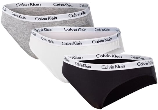 Calvin  Klein Majtki Damskie Bikini 3 Pary Black/White/Grey Qd3588E 999 M Calvin Klein