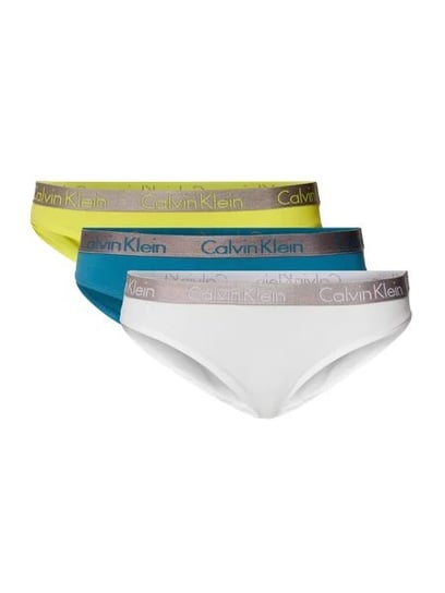 Calvin Klein Majtki Damskie Bikini 3Pk White/Yellow/Turquoise 000Qd3561E 283 S Calvin Klein