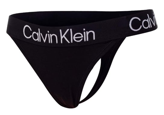 CALVIN KLEIN MAJTKI DAMSKIE STRINGI THONG BLACK 000QF6686E UB1 - Rozmiar: XS Calvin Klein