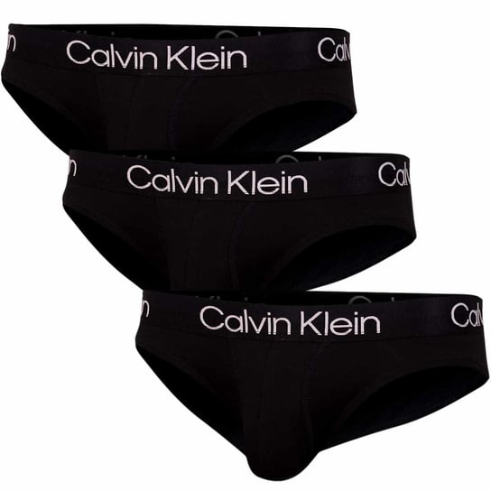 CALVIN KLEIN MAJTKI MĘSKIE HIP BRIEF 3 PARY BLACK 000NB2969A 7V1 - Rozmiar: M Calvin Klein