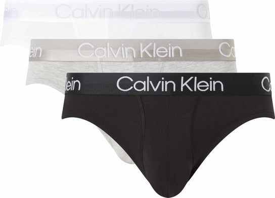 Calvin Klein Majtki Męskie Hip Brief 3Pk Białe/Szare/Czarne 000Nb2969A Uw5 L Calvin Klein