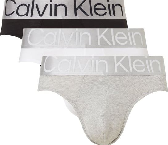 Calvin Klein Majtki Męskie Hip Brief 3Pk Black/Gray/White 000Nb3129A Mpi Xl Calvin Klein