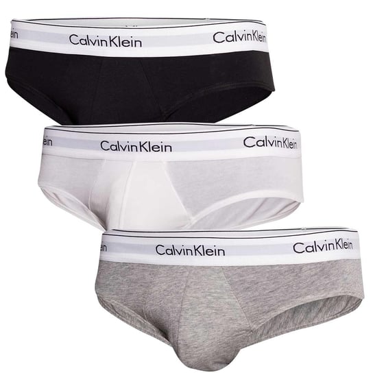 Calvin Klein Majtki Męskie Slipy Hip Brief 3P Black/Gray/White 000Nb2379A Mp1 Xl Calvin Klein