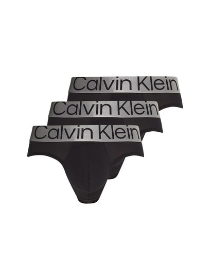 CALVIN KLEIN MAJTKI MĘSKIE SLIPY HIP BRIEF 3PK BLACK 000NB3073A 7V1 L Calvin Klein