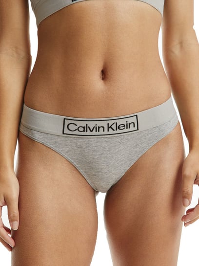 Calvin Klein Majtki Stringi Damskie Thong Gray 000Qf6774E P7A Xs Calvin Klein