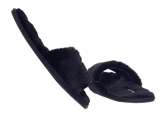 CALVIN KLEIN PANTOFLE DAMSKIE SLIPPER SANDAL FUR BLACK HW0HW00634 BAX - Rozmiar: 38 Calvin Klein