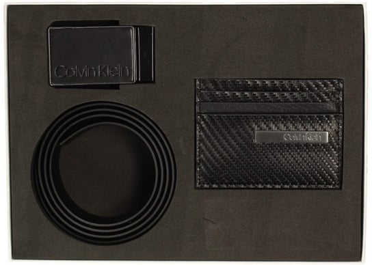 Calvin Klein Pasek K50K504955 85cm Carbon Giftset Wallet+Belt Calvin Klein