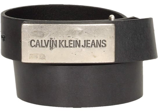 Calvin Klein Pasek K60K605424 75cm J 3CM Long Plaque Leather Belt Calvin Klein