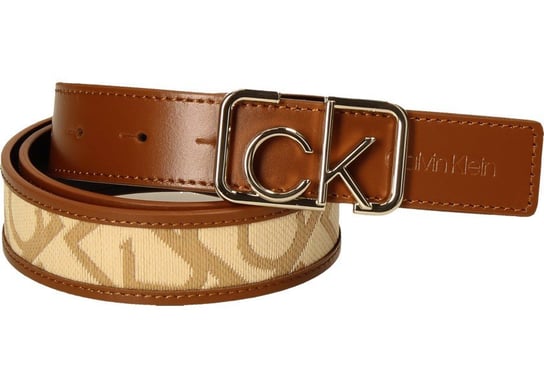 Calvin Klein Pasek K60K607936 85cm CK Plaque Belt 30MM Raffia Calvin Klein