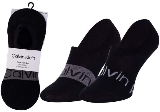 CALVIN KLEIN SKARPETKI STOPKI 2 PARY BLACK 701218713 002 - Rozmiar: 39-42 Calvin Klein