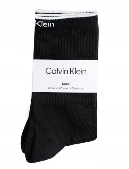 CALVIN KLEIN Skarpety Damskie 3p. BLACK ONE SIZE Calvin Klein