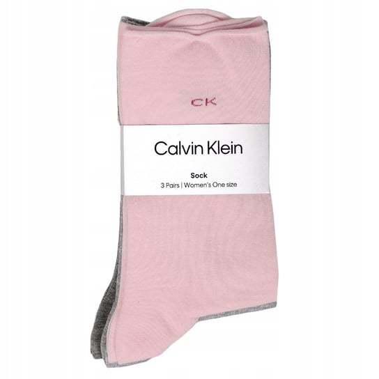 CALVIN KLEIN Skarpety Damskie 3p. PINK ONE SIZE Calvin Klein