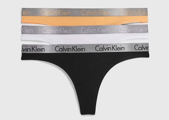 Calvin Klein Stringi 000QD3560E L Thong 3PK Calvin Klein