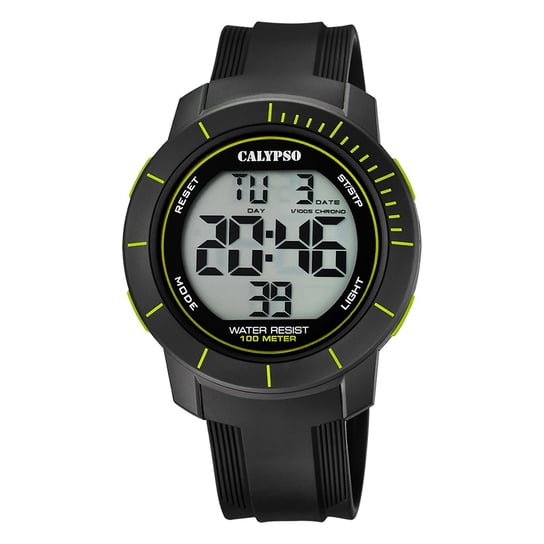 Calypso męski kauczukowy zegarek czarny Calypso cyfrowy zegarek na rękę UK5839/1 Calypso