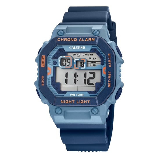 Calypso męski kauczukowy zegarek niebieski Calypso cyfrowy zegarek na rękę UK5840/1 Calypso