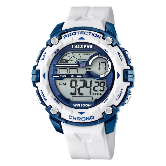 Calypso męski zegarek plastikowy biały Calypso cyfrowy zegarek na rękę UK5819/5 Calypso