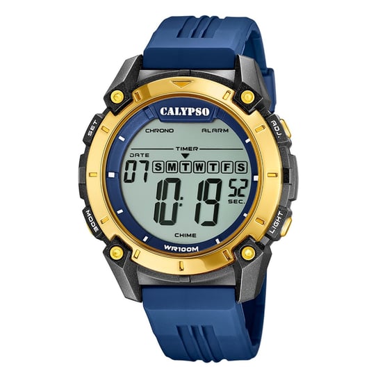 Calypso męski zegarek plastikowy niebieski Calypso cyfrowy zegarek na rękę UK5814/2 Calypso