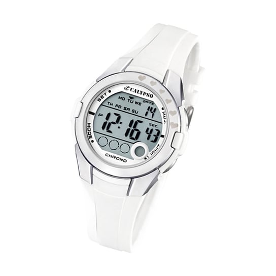 Calypso zegarek dziecięcy Junior K5571/1 plastikowy PUR zegarek na rękę biały UK5571/1 Calypso
