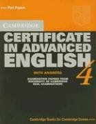 Cambridge Certificate in Advanced English 4 Student's Book with Answers Opracowanie zbiorowe