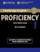 Cambridge English Proficiency 1 for Updated Exam. Student's Book with Answers Opracowanie zbiorowe