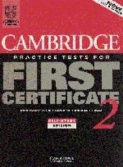 Cambridge Practice Tests for First Certificate 2 Carne Paul