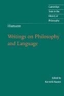Cambridge Texts in the History of Philosophy Hamann Johann Georg
