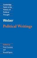 Cambridge Texts in the History of Political Thought Max Weber