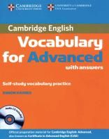 Cambridge Vocabulary for CAE. Edition with answers and Audio-CD Haines Simon