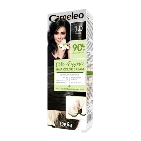 Cameleo, Color Essence, krem koloryzujący do włosów 1.0 Black, 75g cameleo