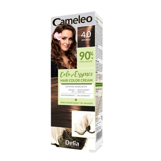 Cameleo, Color Essence, krem koloryzujący do włosów 4.0 Brown, 75g cameleo