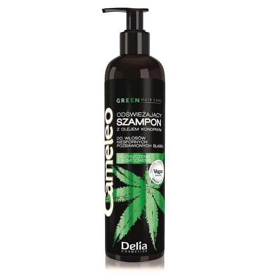 Cameleo, Green, szampon do włosów odświeżający z olejem konopnym , 250 ml Delia