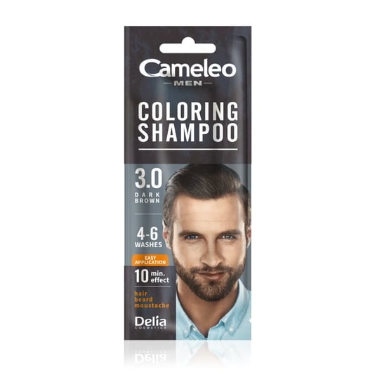 CAMELEO MEN Coloring Shampoo Szampon koloryzujący 3.0 Ciemny Brąz 15 ml cameleo