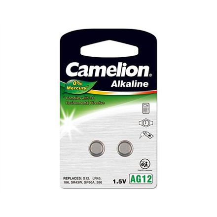 Camelion AG12 LR43 LR1142 386  Alkaline Buttoncell  2 pc(s) Camelion
