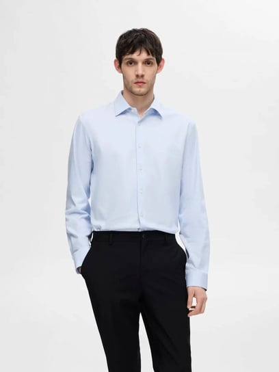 camicie uomo selected 16092939 slim-performance light blue mixed with white Inna marka