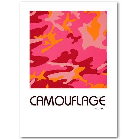 Camouflage Andy Warhol Plakat Różowy 50X70 DEKORAMA