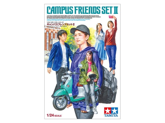 Campus Friends Set II (plus skuter) 1:24 Tamiya 24356 Tamiya