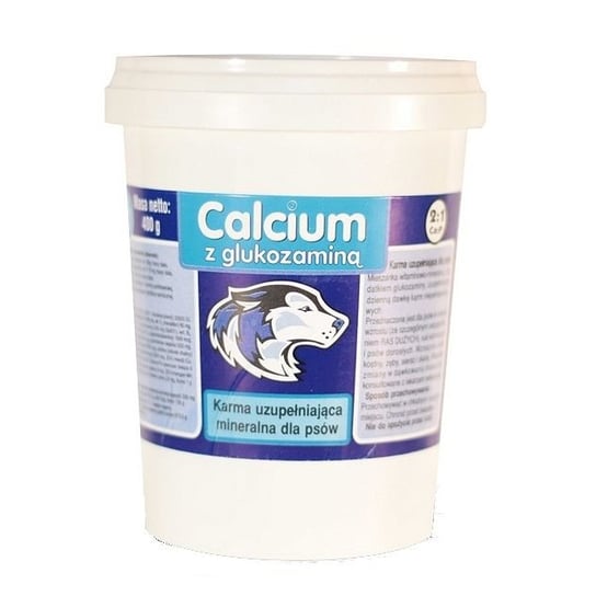 Can-Vit Calcium z glukozaminą COLMED, niebieski, 400 g COLMED
