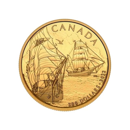 Canada: Tall Ships - Brigantine 1/2 uncjiZłota 2022 Proof Inna marka